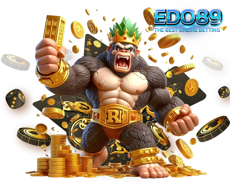 EDO89 เว็บสล็อต คาสิโน มาสคอตกอริลล่าถือทองคำ โบนัสแตกหนัก เกมสล็อตแตกง่าย